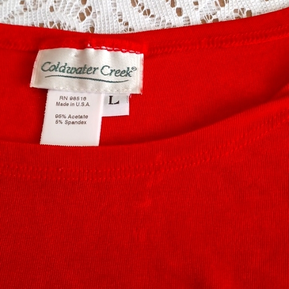 Coldwater Creek Ruby Red Travel Knit Dress - Size Large - Picture 7 of 8